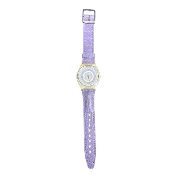 Vintage Swatch Men’s Alexander Purple and Silver 1992 Watch Unisex Y2K